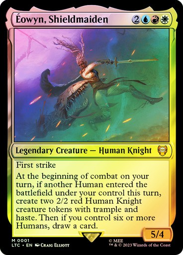 FOIL Eowyn, Shieldmaiden ~ Commander: Lord of the Rings [ NM ] [ Magic MTG ]