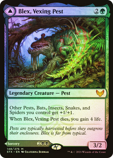 FOIL Blex, Vexing Pest / Search for Blex ~ Strixhaven [ NM ] [ Magic MTG ]