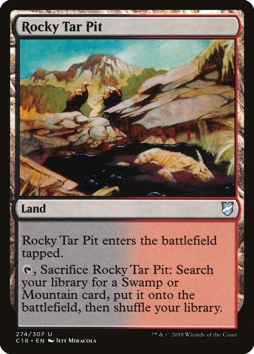 Rocky Tar Pit ~ Commander 2018 [ EX ] [ Magic MTG ]