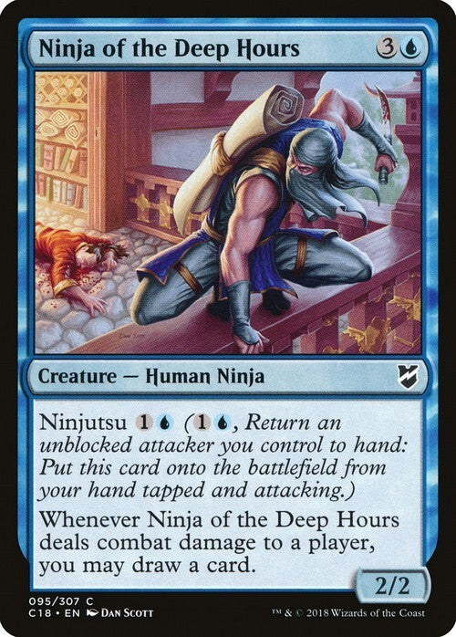 Ninja of the Deep Hours ~ Commander 2018 [ EX ] [ Magic MTG ]