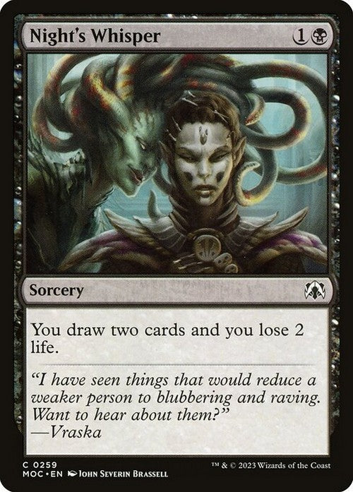 Night's Whisper ~ Commander: March of the Machine [ NM ] [ Magic MTG ]