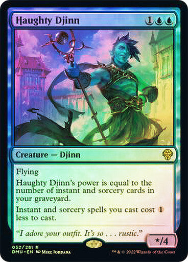 FOIL Haughty Djinn ~ Dominaria United [ EX ] [ Magic MTG ]