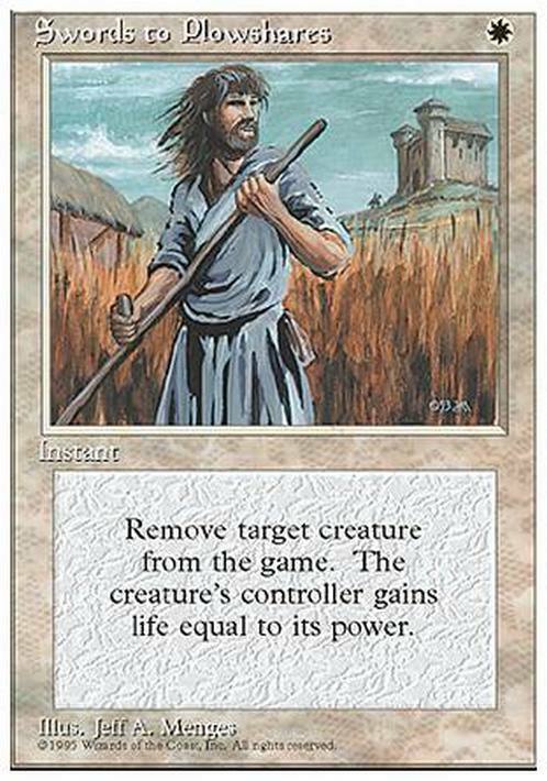 Swords to Plowshares ~ Fourth Edition [ EX ] [ Magic MTG ]