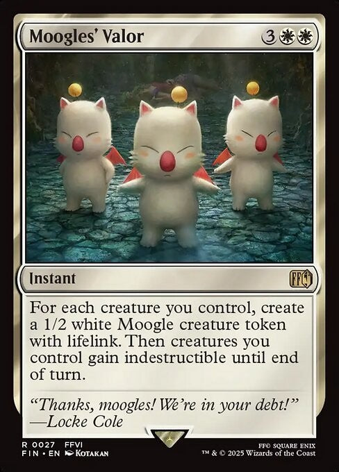 Moogles' Valor ~ Final Fantasy [ NM ] [ Magic MTG ]