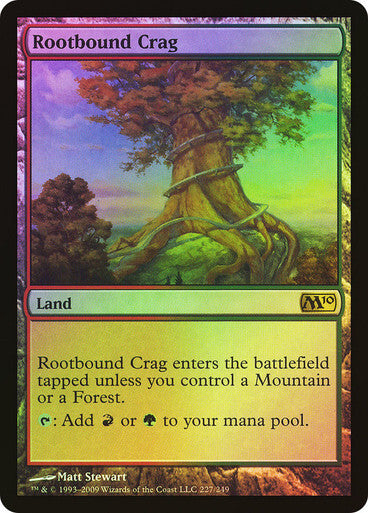 FOIL Rootbound Crag ~ Magic 2010 [ EX ] [ Magic MTG ]