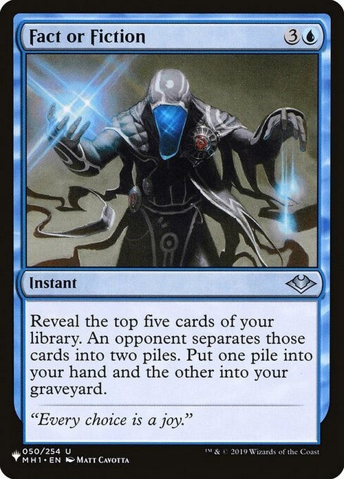 Fact or Fiction ~ The List [ NM ] [ Magic MTG ]