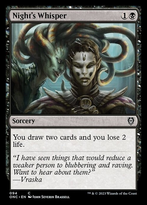 Night's Whisper ~ Commander: Phyrexia [ NM ] [ Magic MTG ]