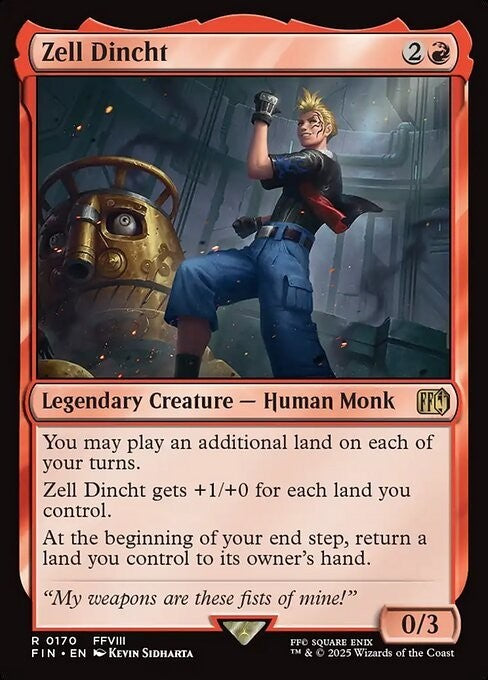 Zell Dincht ~ Final Fantasy [ NM ] [ Magic MTG ]