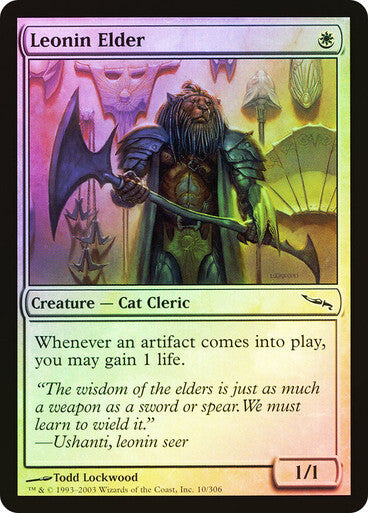 FOIL Leonin Elder ~ Mirrodin [ EX ] [ Magic MTG ]
