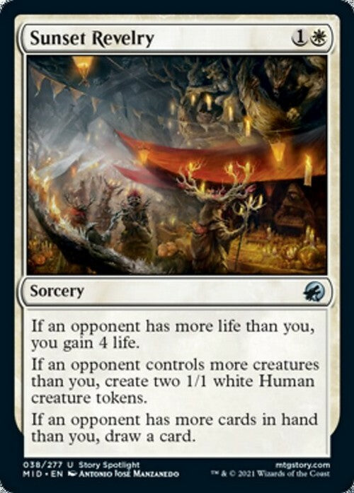 Sunset Revelry ~ Midnight Hunt [ NM ] [ Magic MTG ]