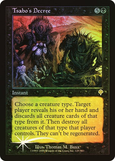 FOIL Tsabo's Decree ~ Invasion [ EX ] [ Magic MTG ]