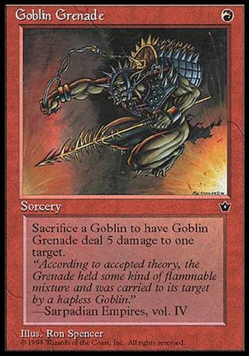 Goblin Grenade (Version 1) ~ Fallen Empires [ PLAYED ] [ Magic MTG ]