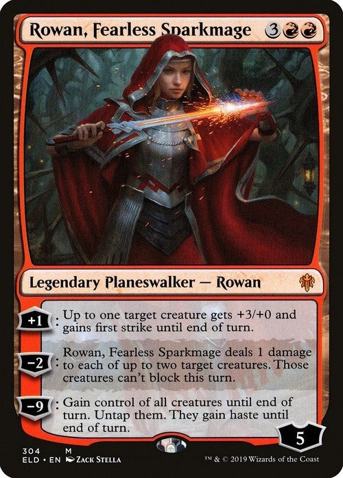 Rowan, Fearless Sparkmage ~ Throne of Eldraine [ NM ] [ Magic MTG ]