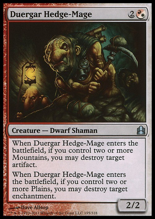 Duergar Hedge-Mage ~ Commander 2011 [ EX ] [ Magic MTG ]