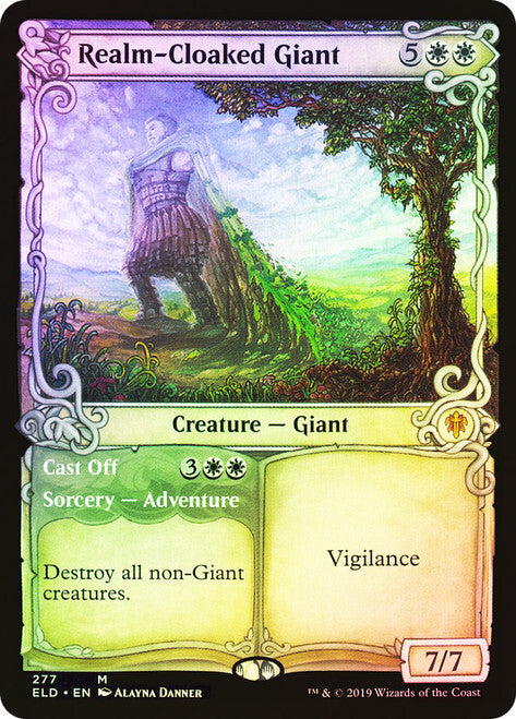 FOIL SHOWCASE Realm-Cloaked Giant ~ Throne of Eldraine [ NM ] [ Magic MTG ]