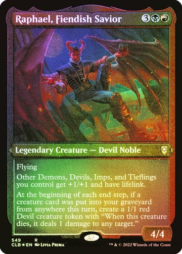FOIL ETCHED Raphael, Fiendish Savior ~ Commander Legends 2 [ NM ] [ Magic MTG ]
