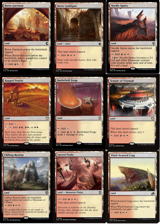 9 x Boros LANDS Commander Deck Staples EDH ~ Random Sets [ EX ] [ Magic MTG ]