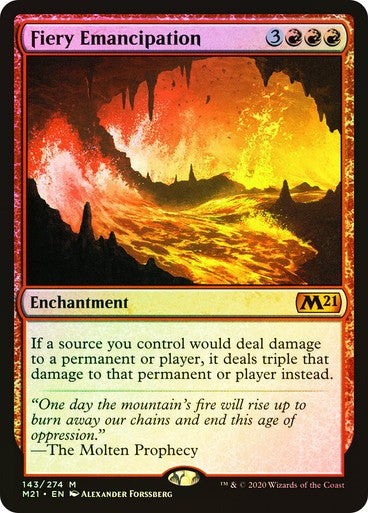 FOIL Fiery Emancipation ~ Core 2021 [ EX ] [ Magic MTG ]