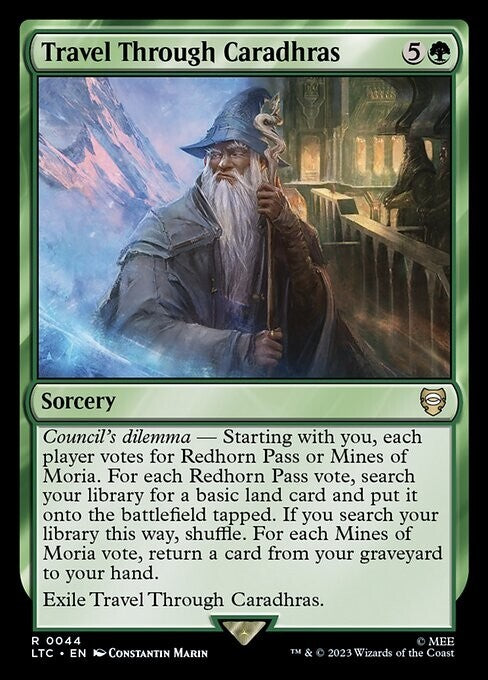 Travel Through Caradhras ~ Commander: Lord of the Rings [ NM ] [ Magic MTG ]