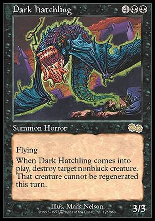 Dark Hatchling ~ Urza's Saga [ EX ] [ Magic MTG ]