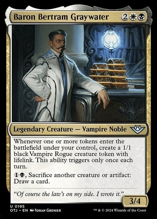 Baron Bertram Graywater ~ Outlaws of Thunder Junction [ NM ] [ Magic MTG ]