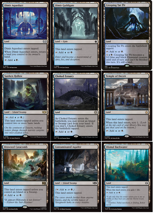 9 x Dimir LANDS Commander Deck Staples EDH ~ Random Sets [ EX ] [ Magic MTG ]