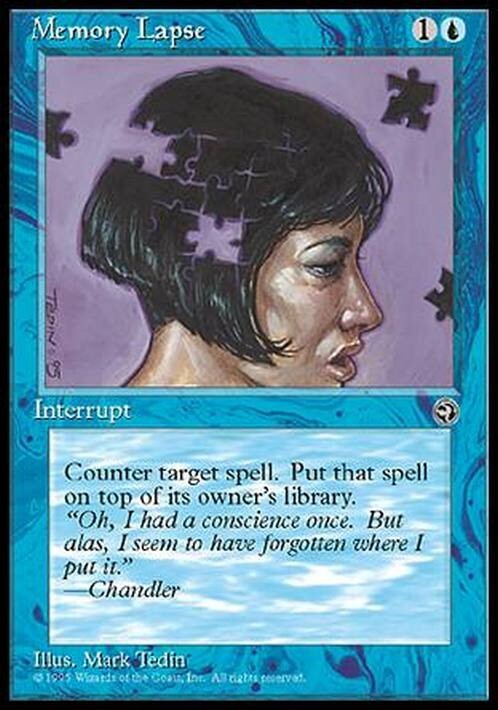 Memory Lapse (Version 2) ~ Homelands [ EX ] [ Magic MTG ]