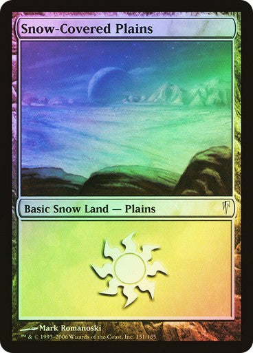 FOIL Snow-Covered Plains ~ Coldsnap [ EX ] [ Magic MTG ]