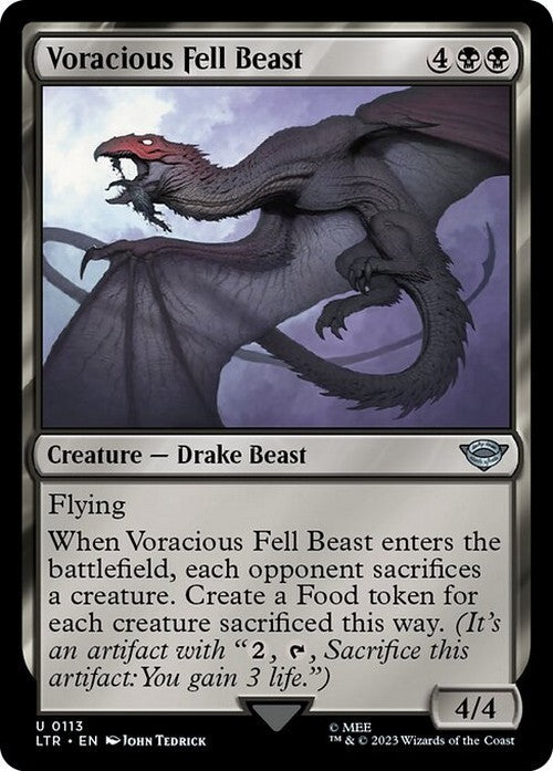 Voracious Fell Beast ~ The Lord of the Rings [ NM ] [ Magic MTG ]