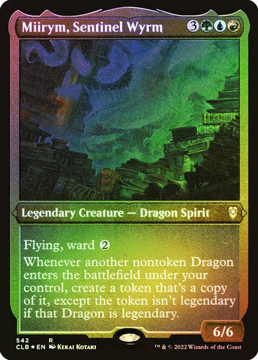 FOIL ETCHED Miirym, Sentinel Wyrm ~ Commander Legends 2 [ NM ] [ Magic MTG ]