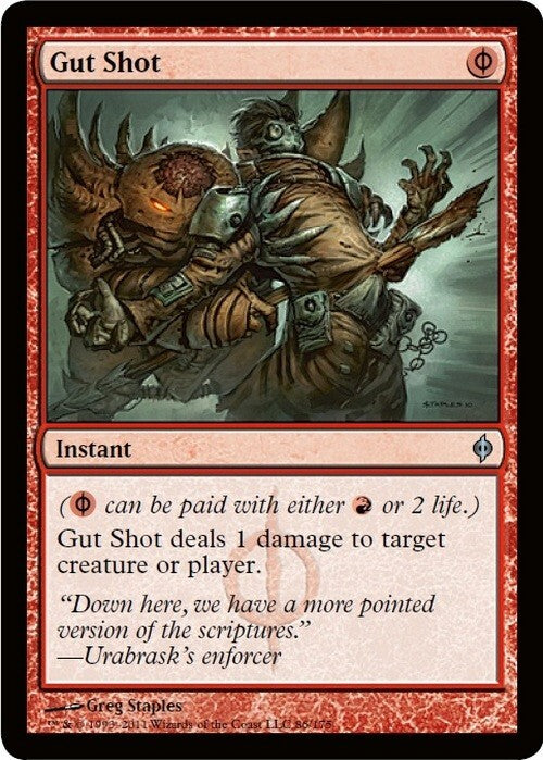 Gut Shot ~ New Phyrexia [ EX ] [ Magic MTG ]