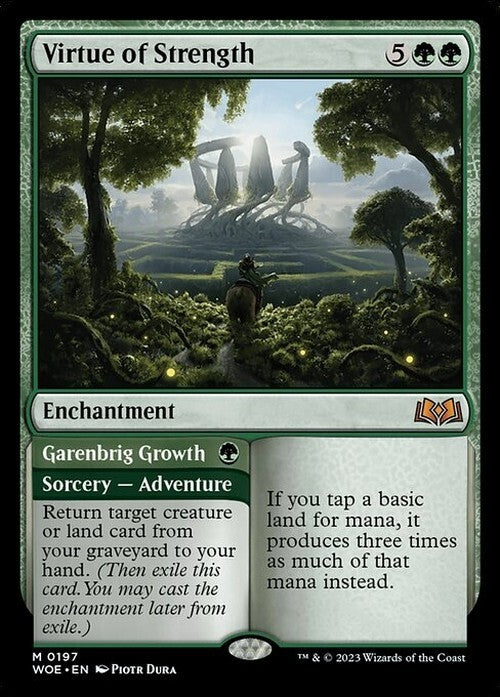Virtue of Strength / Garenbrig Growth ~ Wilds of Eldraine [ NM ] [ MTG ]