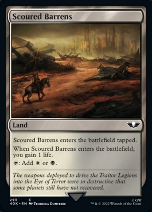 Scoured Barrens ~ Commander: Warhammer 40,000 [ NM ] [ Magic MTG ]