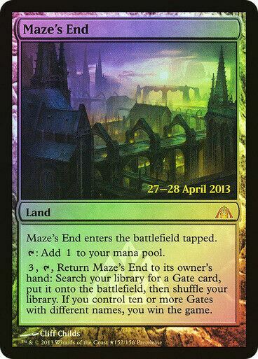 FOIL Maze's End ~ PreRelease Dragon's Maze [ EX ] [ Magic MTG ]