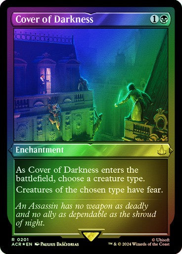 FOIL ETCHED Cover of Darkness ~ Assassin's Creed [ NM ] [ Magic MTG ]