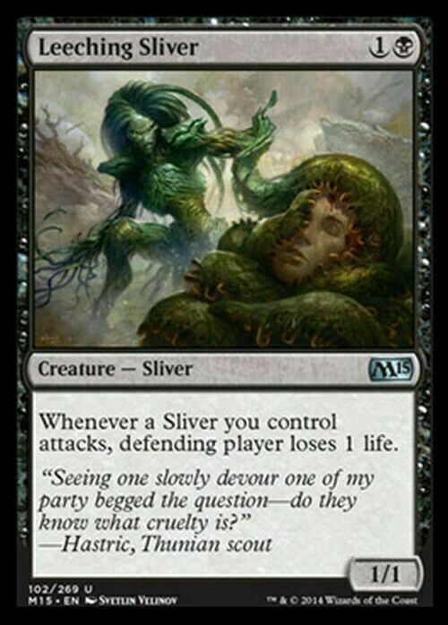 Leeching Sliver ~ Magic 2015 [ EX ] [ Magic MTG ]