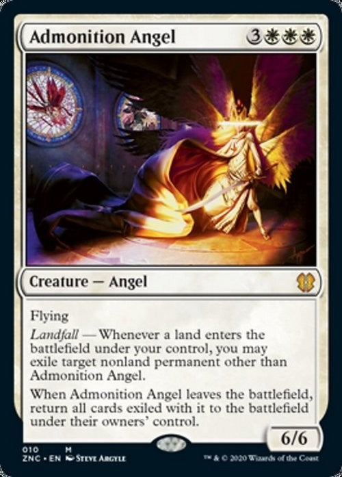 Admonition Angel ~ Commander: Zendikar Rising [ NM ] [ Magic MTG ]