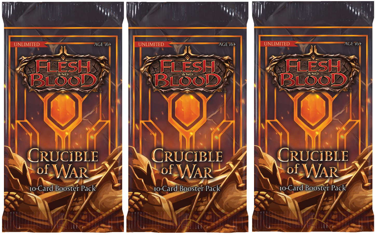 3 x Booster Pack [ Crucible of War Unlimited ] [ Flesh and Blood SEALED ]