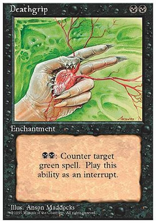 Deathgrip ~ Fourth Edition [ EX ] [ Magic MTG ]