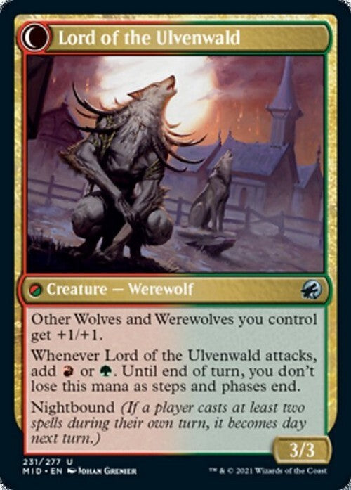Kessig Naturalist / Lord of the Ulvenwald ~ Midnight Hunt [ NM ] [ Magic MTG ]
