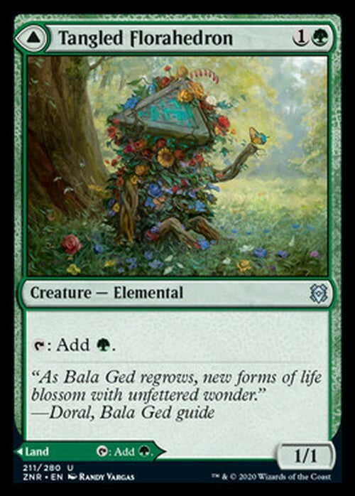 Tangled Florahedron // Tangled Vale ~ Zendikar Rising [ NM ] [ Magic MTG ]