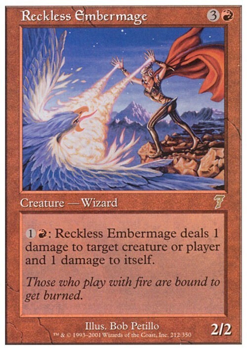 Reckless Embermage ~ Seventh Edition [ EX ] [ Magic MTG ]