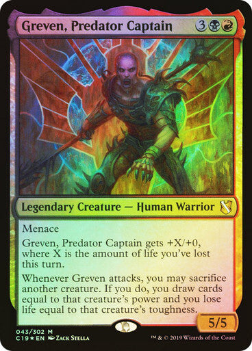 FOIL Greven, Predator Captain ~ Commander 2019 [ EX ] [ Magic MTG ]