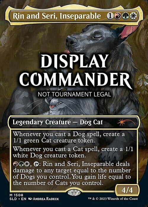 DISPLAY THICK Rin and Seri, Inseparable ~ NOT Tournament Legal ~ Magic MTG
