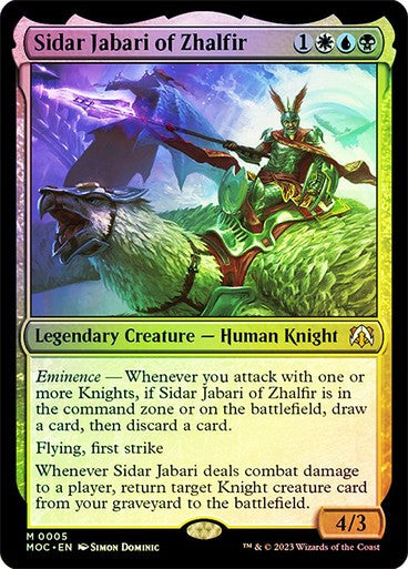 FOIL Sidar Jabari of Zhalfir ~ Commander: March of the Machine [ NM ] [ MTG ]
