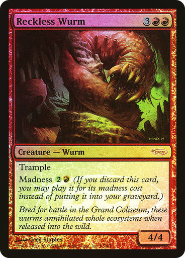 FOIL Reckless Wurm ~ Gateway Promos [ EX ] [ Magic MTG ]