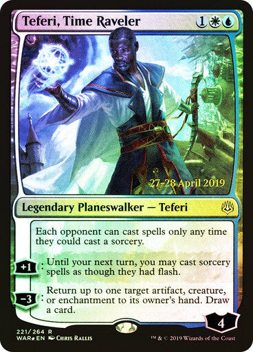 FOIL Teferi, Time Raveler ~ Prerelease War of the Spark [ NM ] [ Magic MTG ]