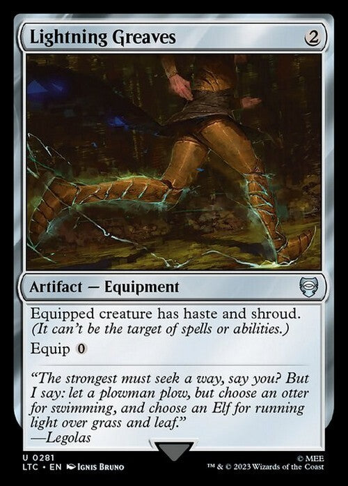 Lightning Greaves ~ Commander: Lord of the Rings [ NM ] [ Magic MTG ]
