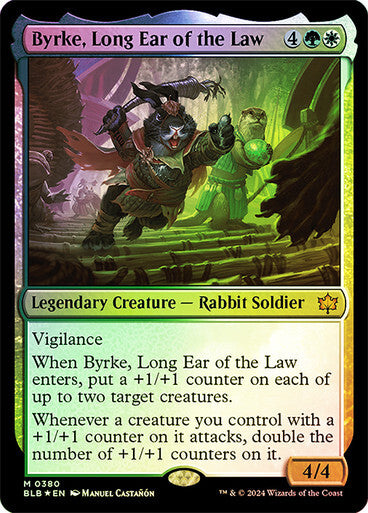 FOIL Byrke, Long Ear of the Law ~ Bloomburrow [ NM ] [ Magic MTG ]