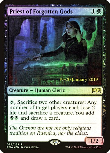 FOIL Priest of Forgotten Gods ~ Prerelease Ravnica Allegiance [ NM ] [ MTG ]